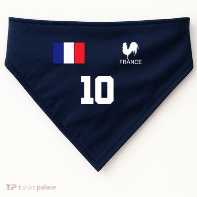 France Soccer Jersey USA-Made Doggie Bandana