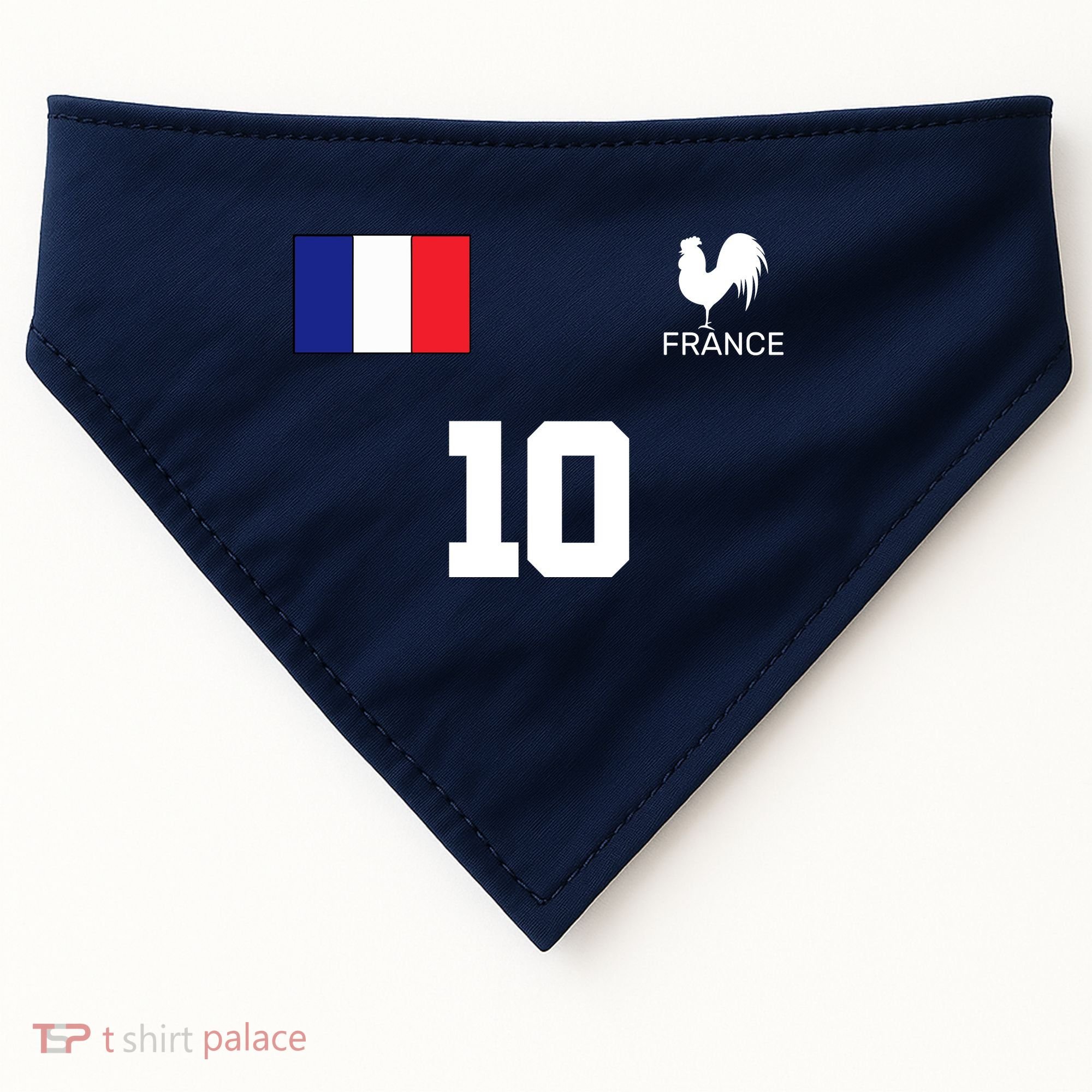 France Soccer Jersey USA-Made Doggie Bandana