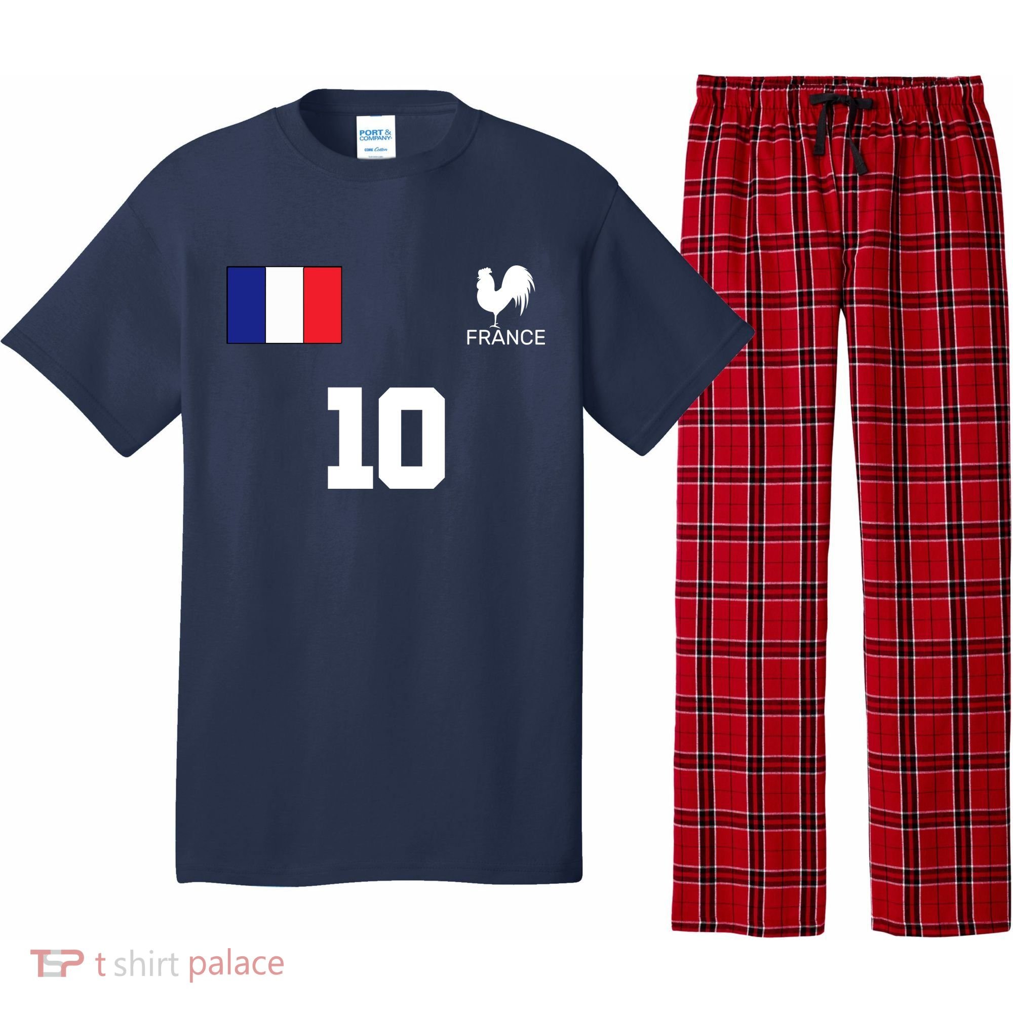 France Soccer Jersey Pajama Set