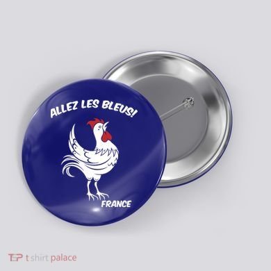 France Soccer World Allez Les Bleus Button
