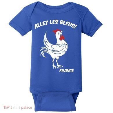 France Soccer World Allez Les Bleus Baby Bodysuit