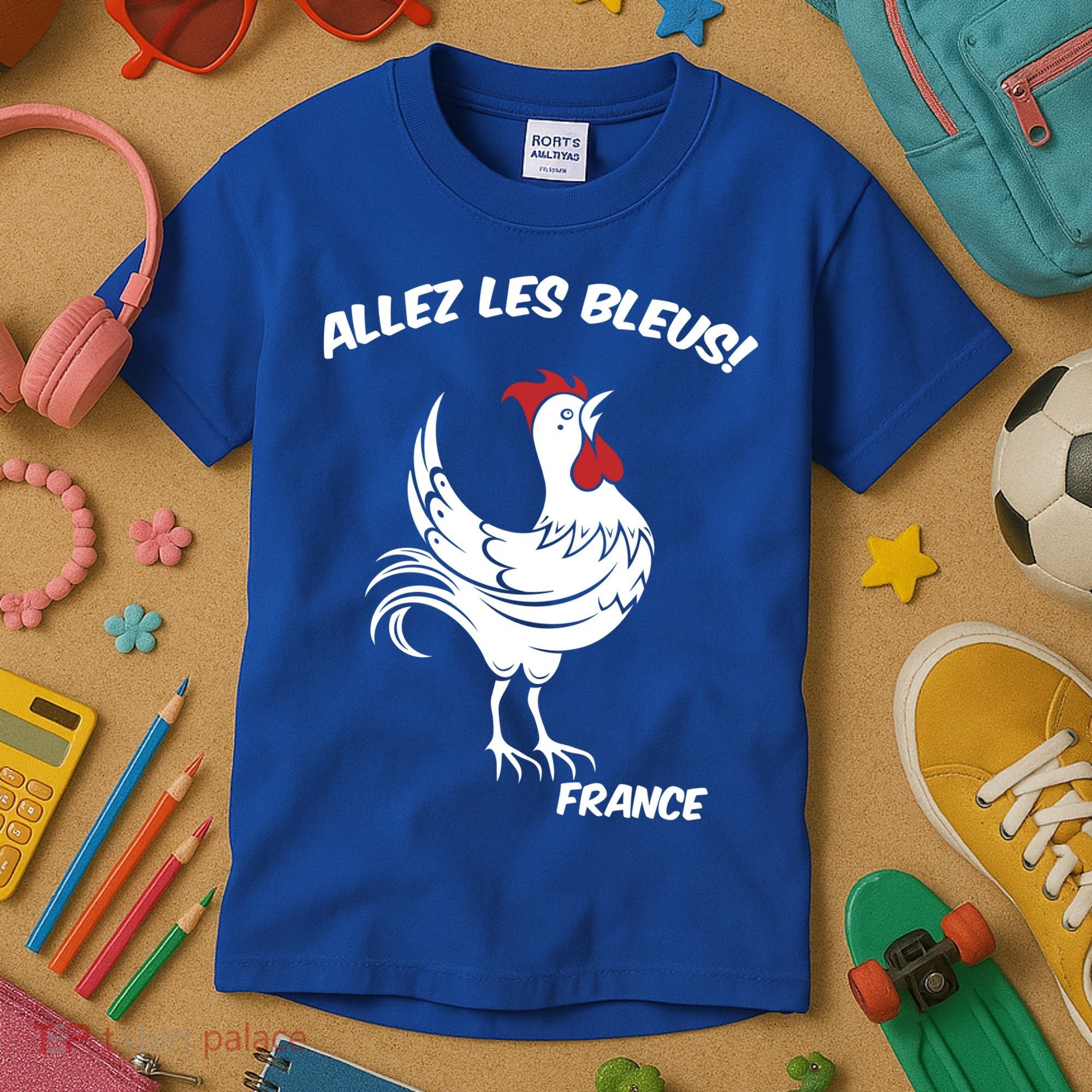 France Soccer World Allez Les Bleus Kids T-Shirt