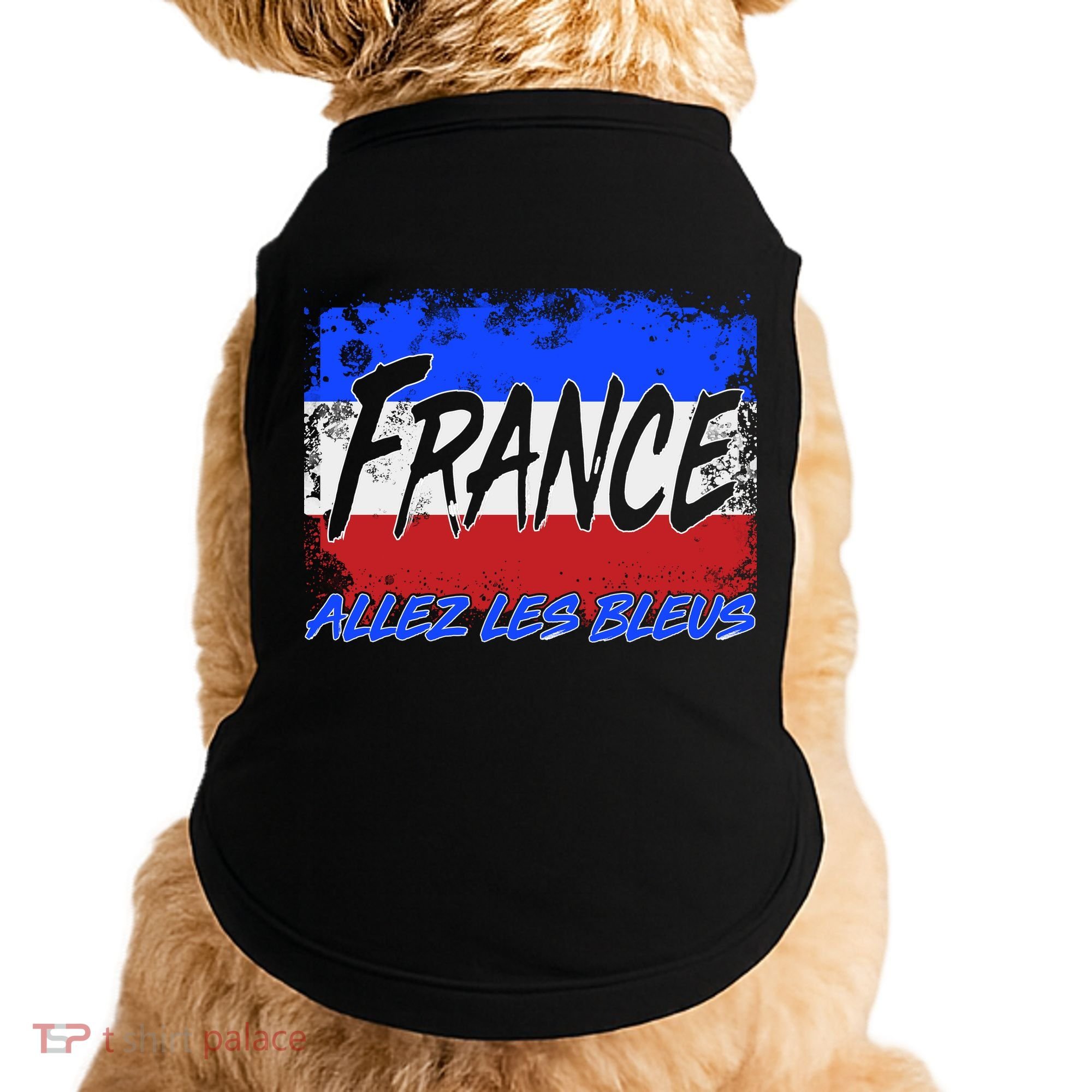 France Team Flag Allez Les Bleus Soccer Doggie Tank