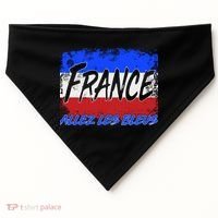 France Team Flag Allez Les Bleus Soccer USA-Made Doggie Bandana thumb 0