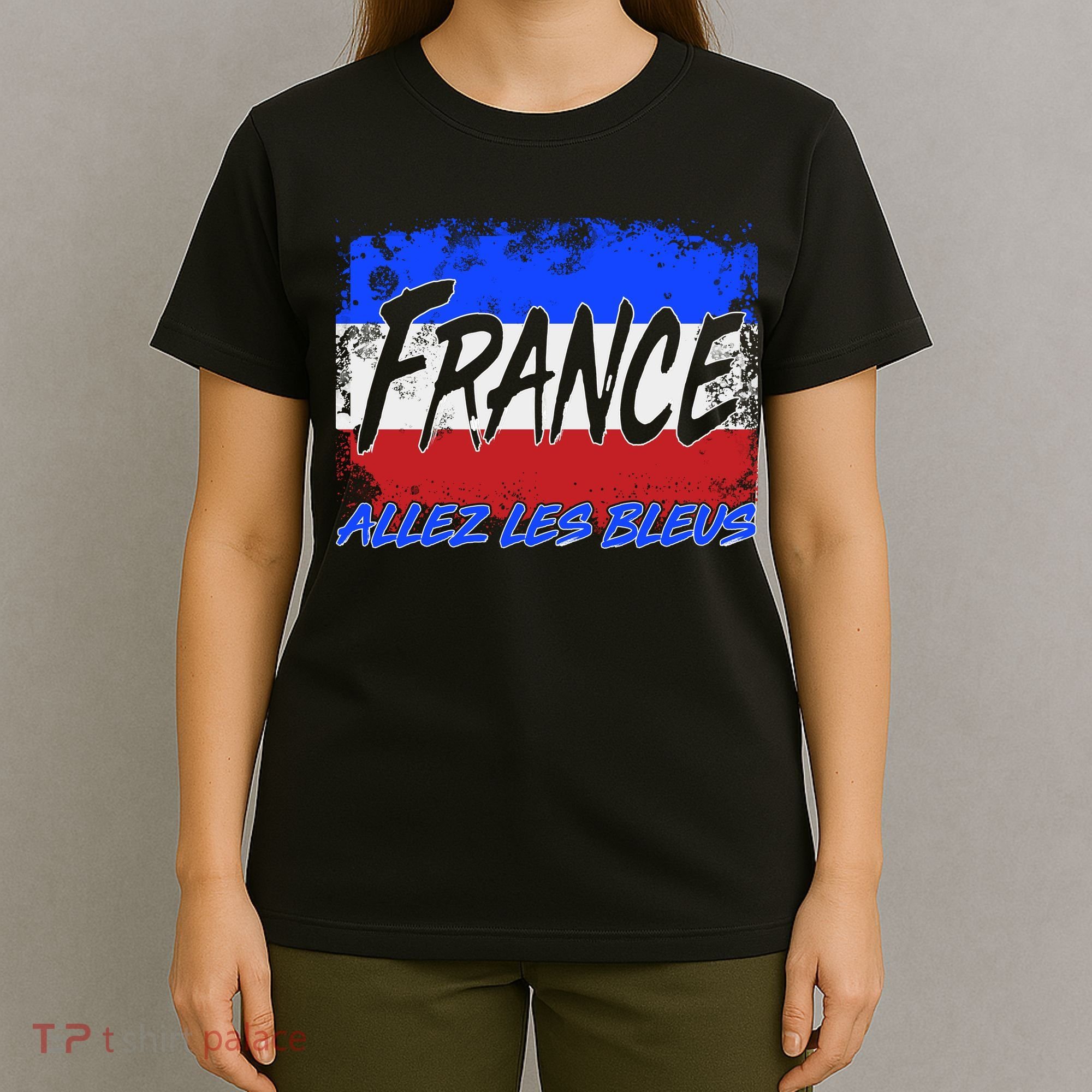 France Team Flag Allez Les Bleus Soccer T-Shirt