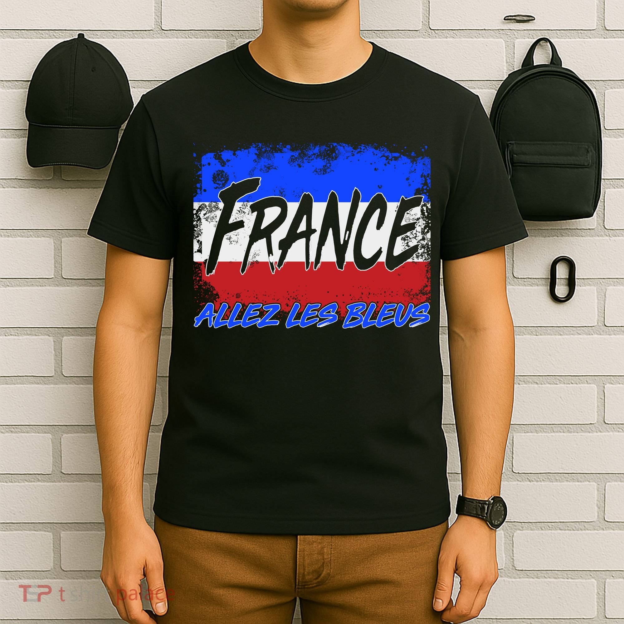 France Team Flag Allez Les Bleus Soccer T-Shirt