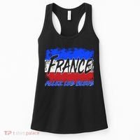 France Team Flag Allez Les Bleus Soccer Women's Tank Top thumb 0