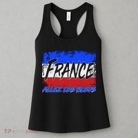 France Team Flag Allez Les Bleus Soccer Women's Tank Top thumb 3