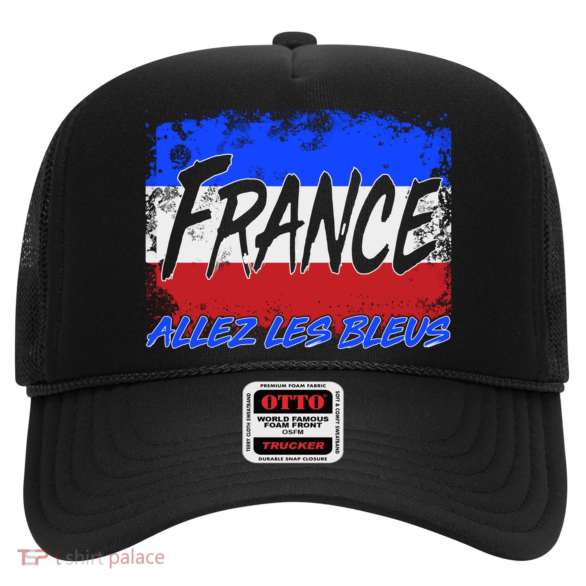 France Team Flag Allez Les Bleus Soccer Hat