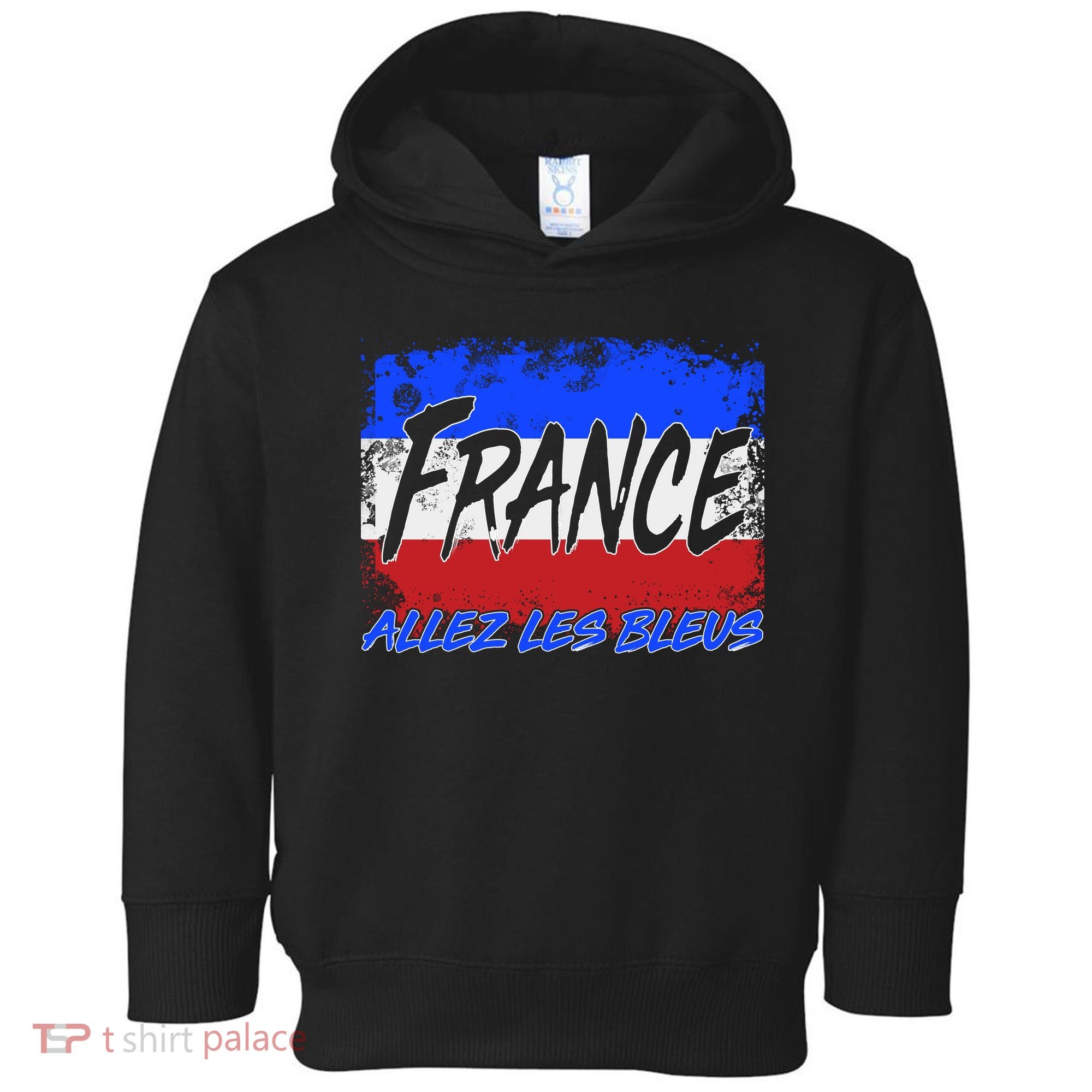 France Team Flag Allez Les Bleus Soccer Toddler Hoodie
