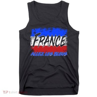 France Team Flag Allez Les Bleus Soccer Tank Top