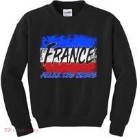 France Team Flag Allez Les Bleus Soccer Kids Sweatshirt thumb 0