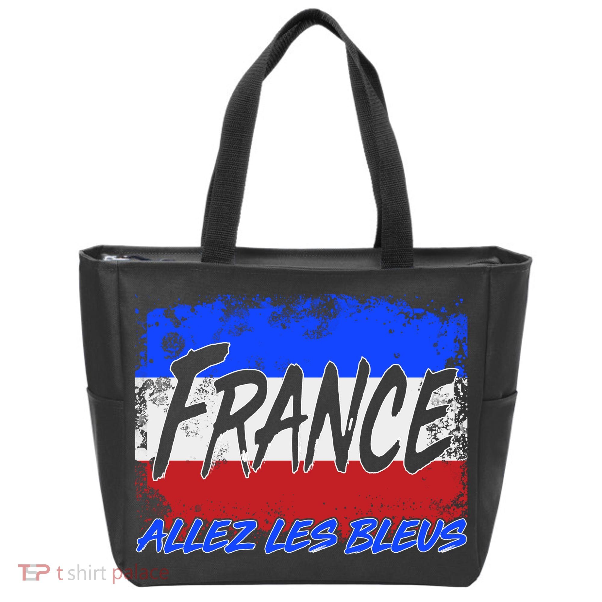 France Team Flag Allez Les Bleus Soccer Tote Bag