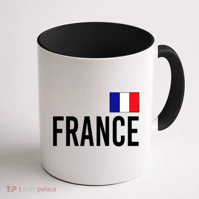 France Team Flag Logo Coffee Mug back
