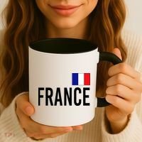 France Team Flag Logo Coffee Mug thumb 3