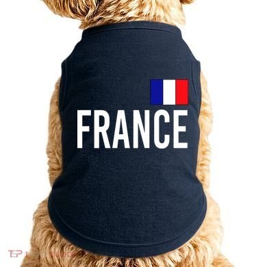 France Team Flag Logo Doggie Tank