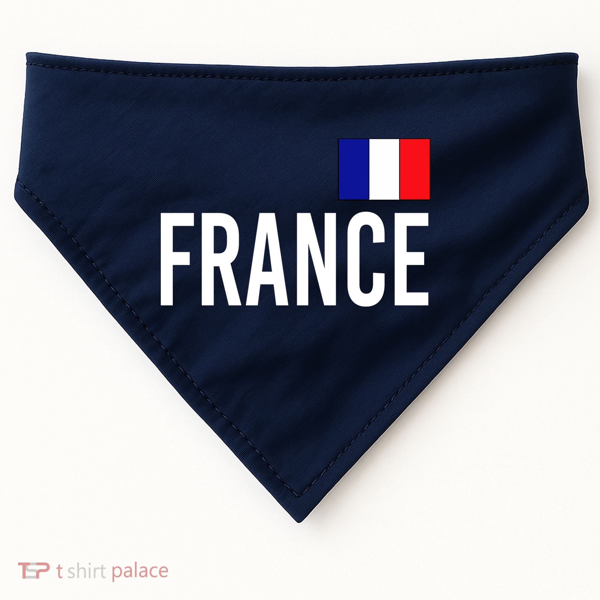 France Team Flag Logo USA-Made Doggie Bandana