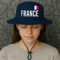 France Team Flag Logo Bucket Hat thumb 3