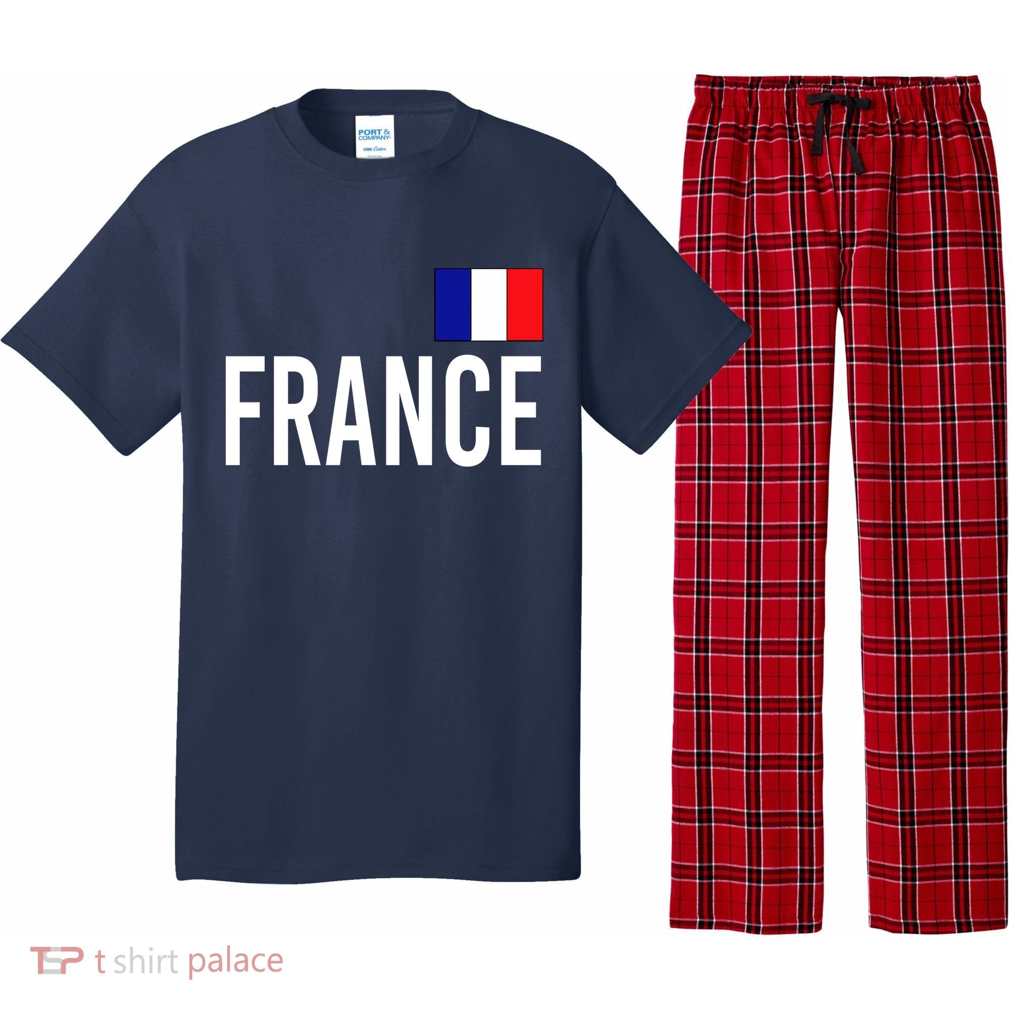 France Team Flag Logo Pajama Set