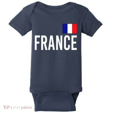 France Team Flag Logo Baby Bodysuit
