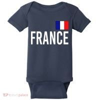 France Team Flag Logo Baby Bodysuit thumb 0