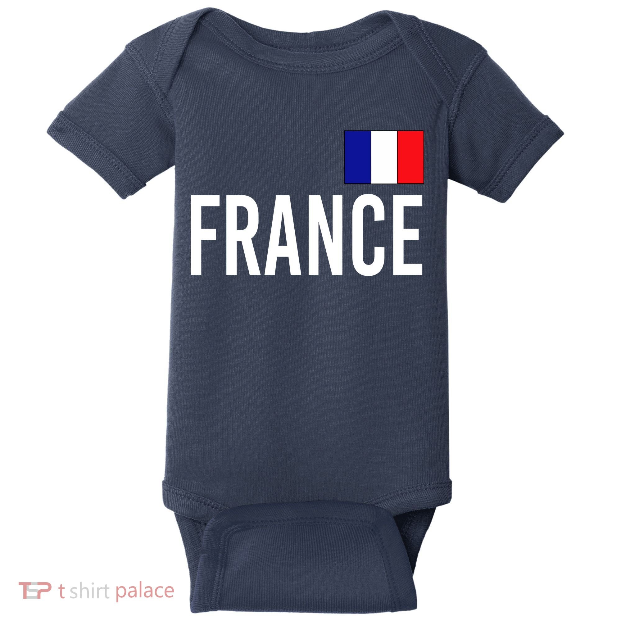 France Team Flag Logo Baby Bodysuit