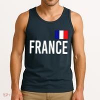 France Team Flag Logo Tank Top thumb 3
