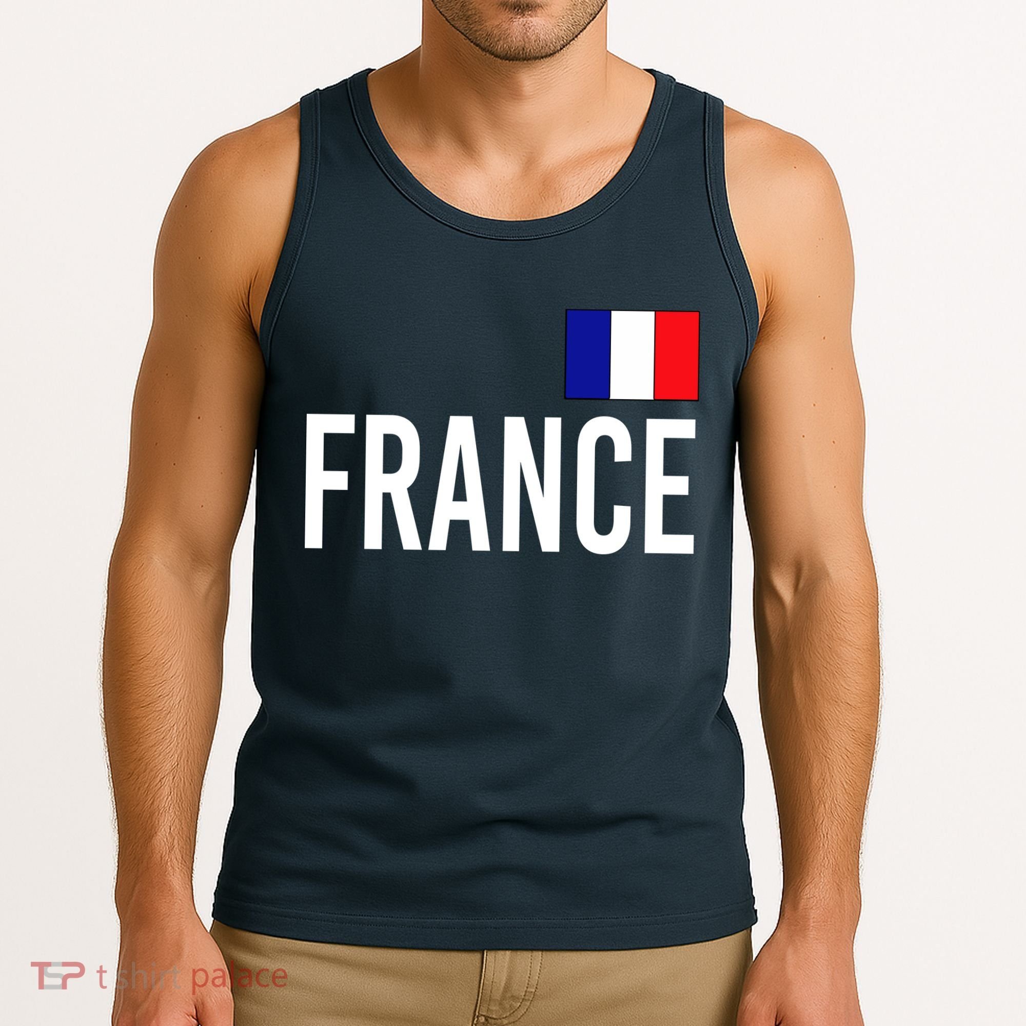 France Team Flag Logo Tank Top