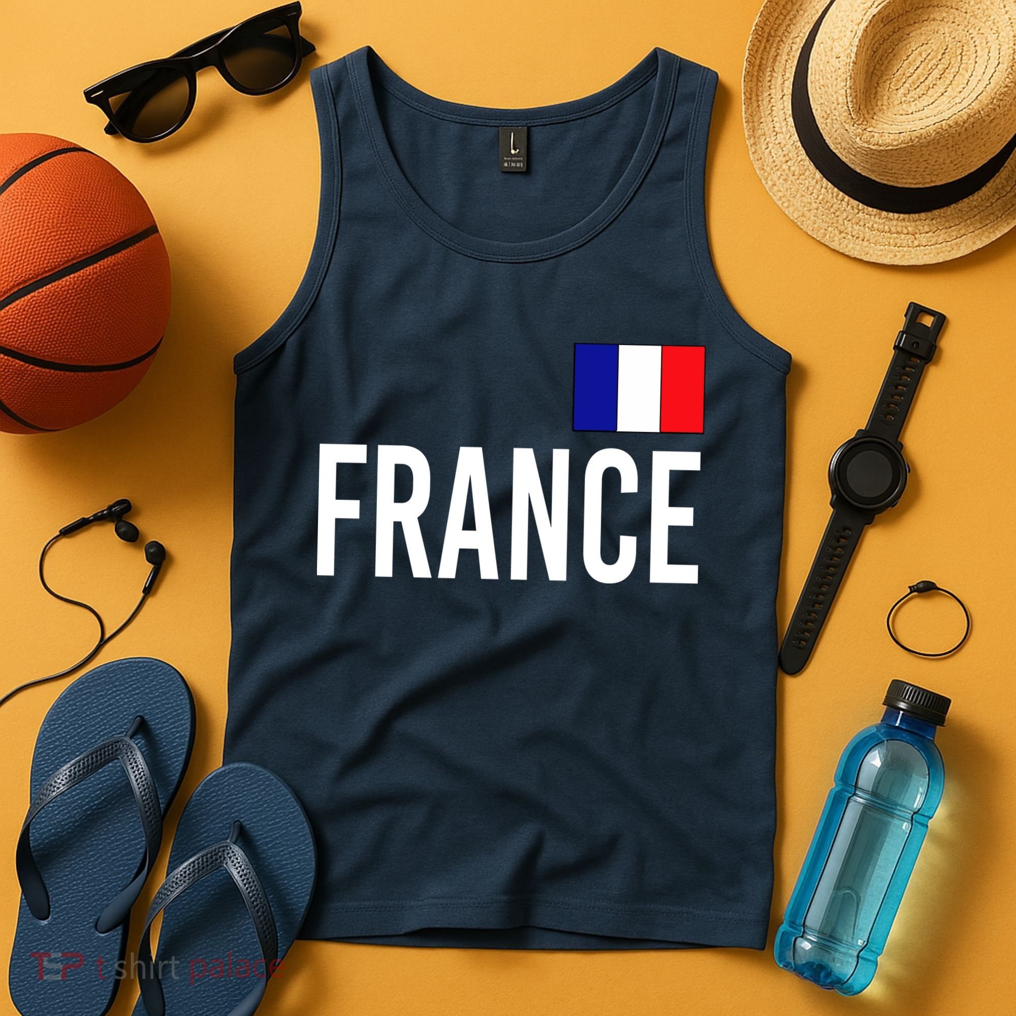 France Team Flag Logo Tank Top