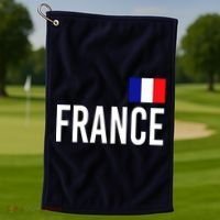 France Team Flag Logo Golf Towel thumb 1