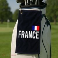 France Team Flag Logo Golf Towel thumb 2