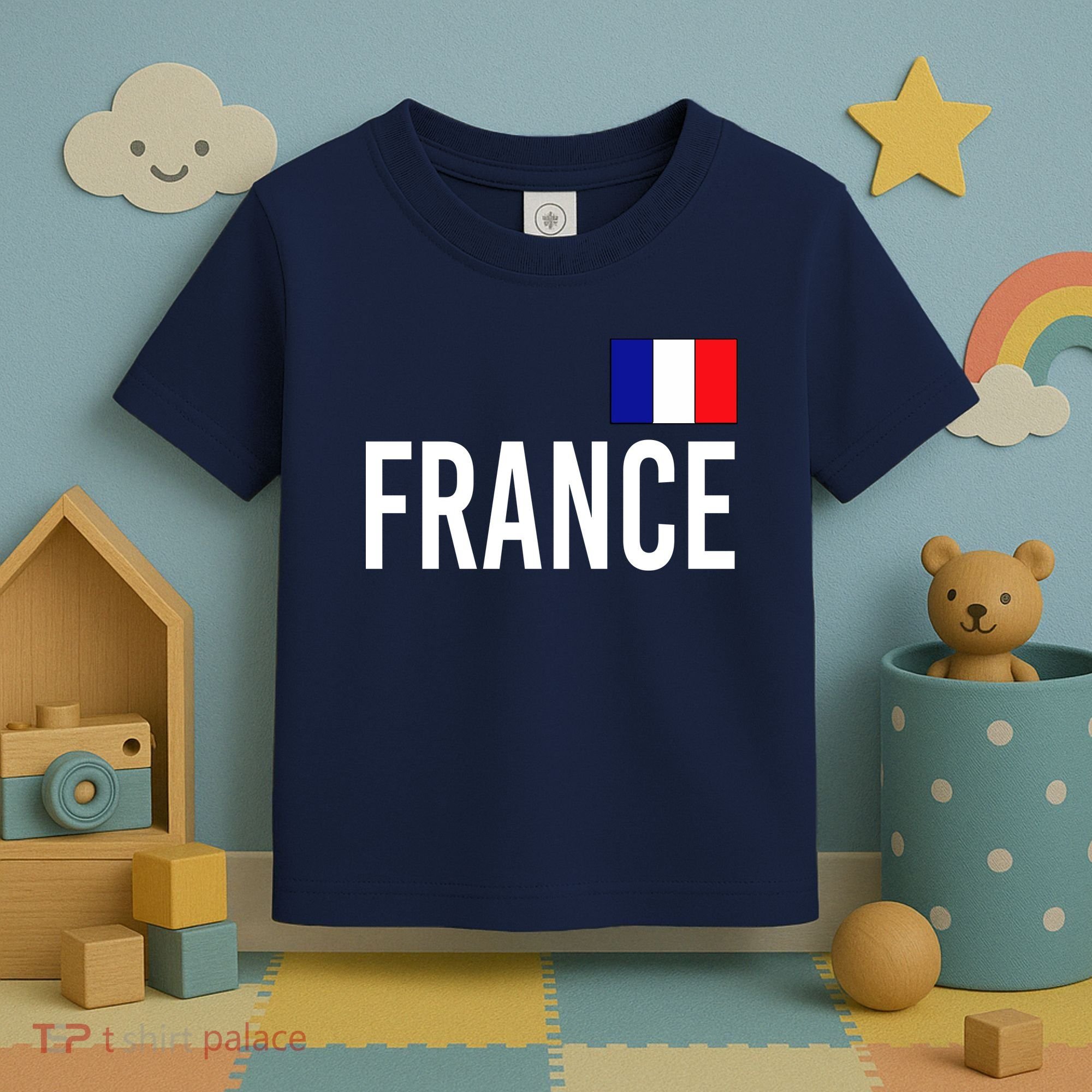 France Team Flag Logo Toddler T-Shirt