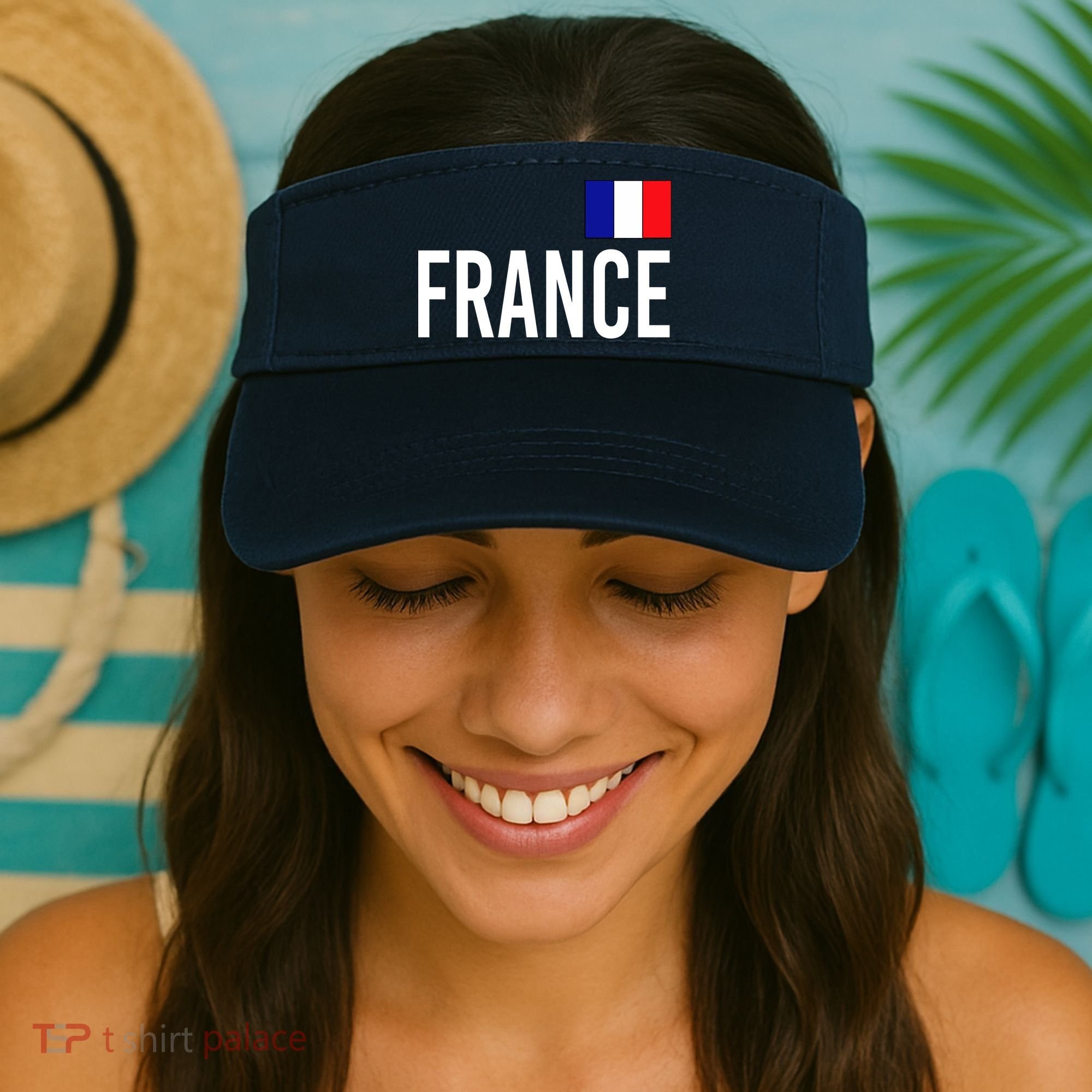 France Team Flag Logo Visor