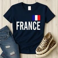 France Team Flag Logo Women's T-Shirt thumb 3