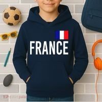 France Team Flag Logo Kids Hoodie thumb 2