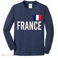 France Team Flag Logo Kids Long Sleeve Shirt thumb 0