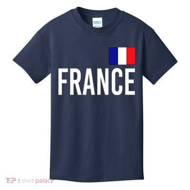 France Team Flag Logo Kids T-Shirt