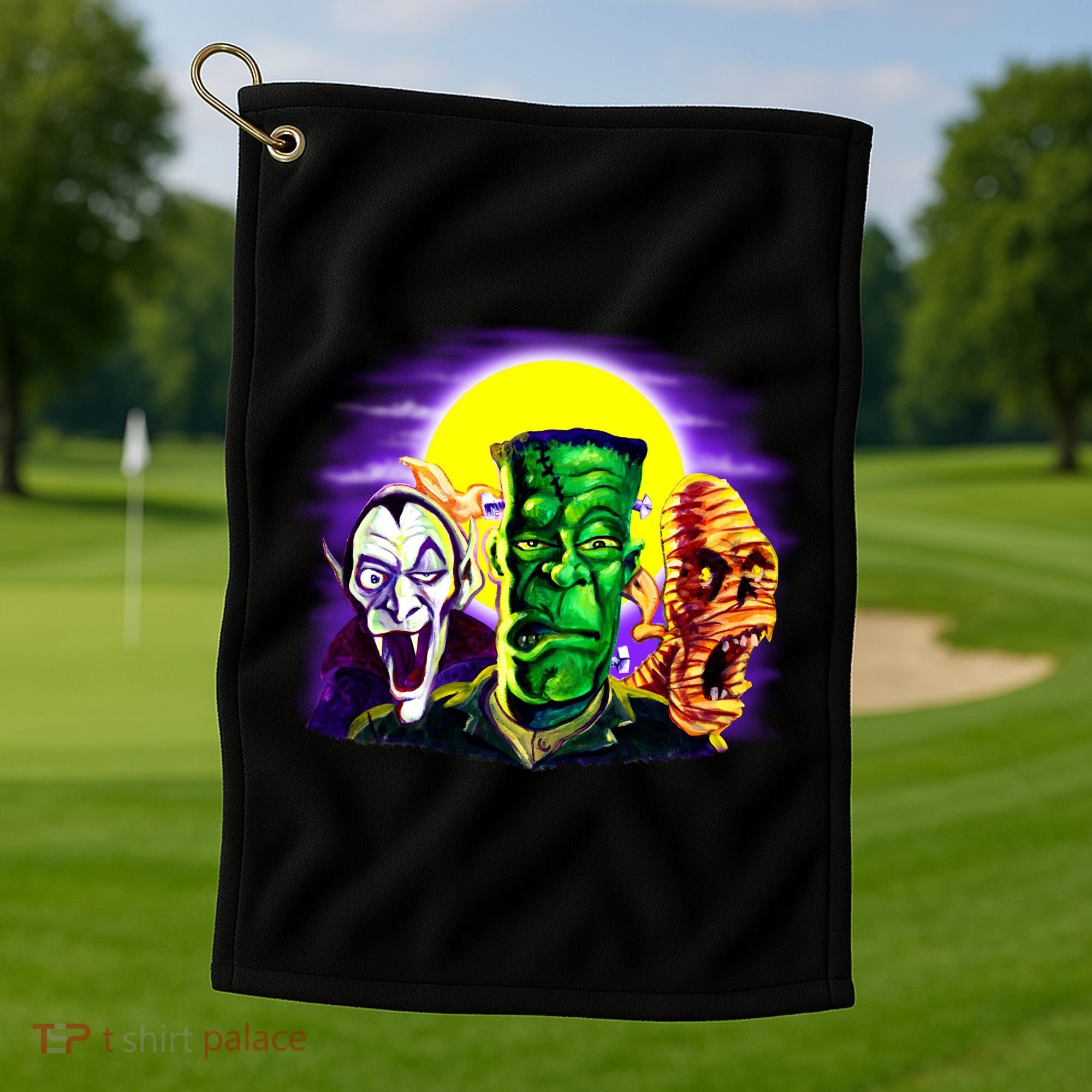 Frankenstein Halloween Monsters Golf Towel