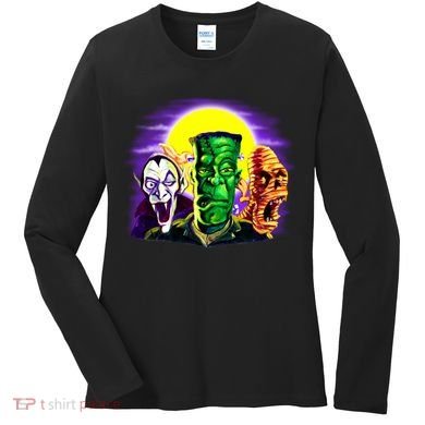 Frankenstein Halloween Monsters Women's Long Sleeve Shirt