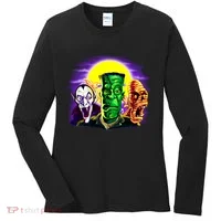 Frankenstein Halloween Monsters Women's Long Sleeve Shirt thumb 0