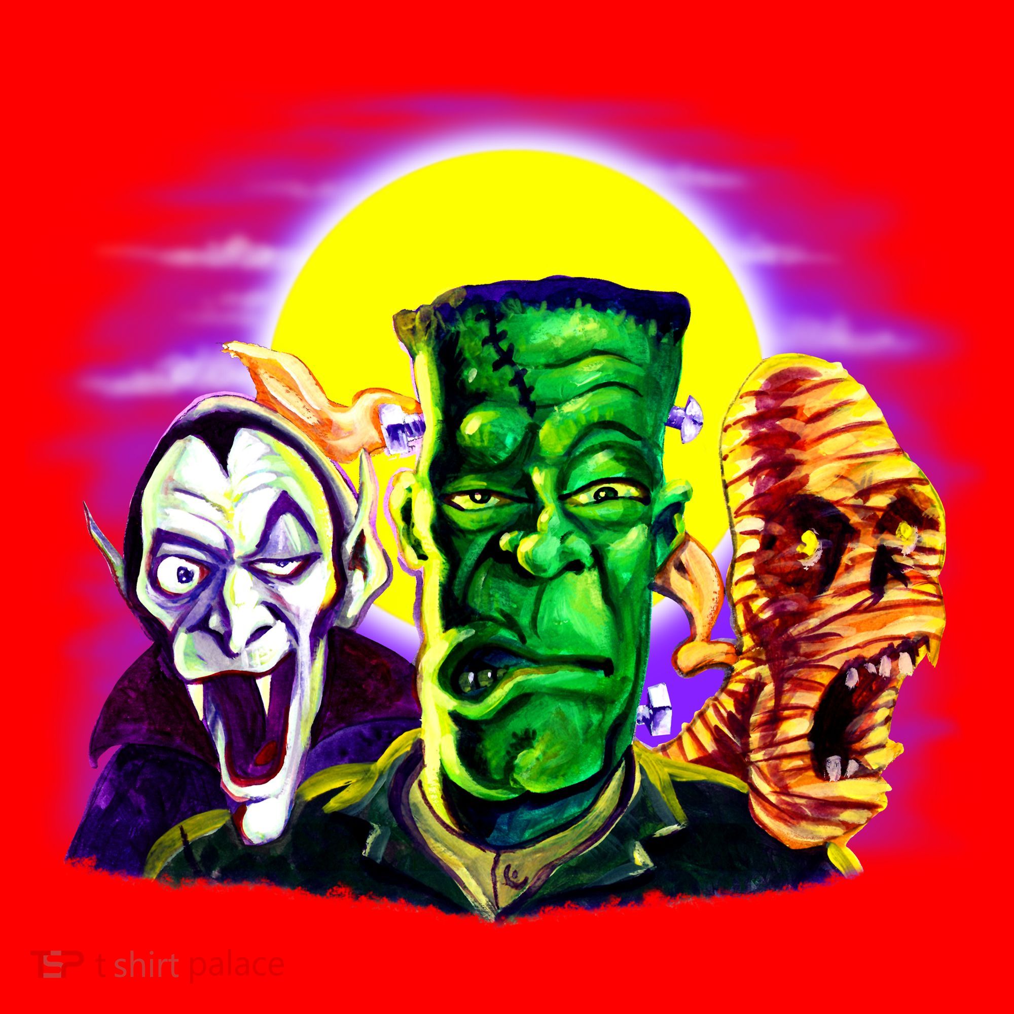 Frankenstein Halloween Monsters Santa Hat
