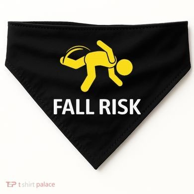Fall Risk Balance Issues Funny Fall Risk USA-Made Doggie Bandana