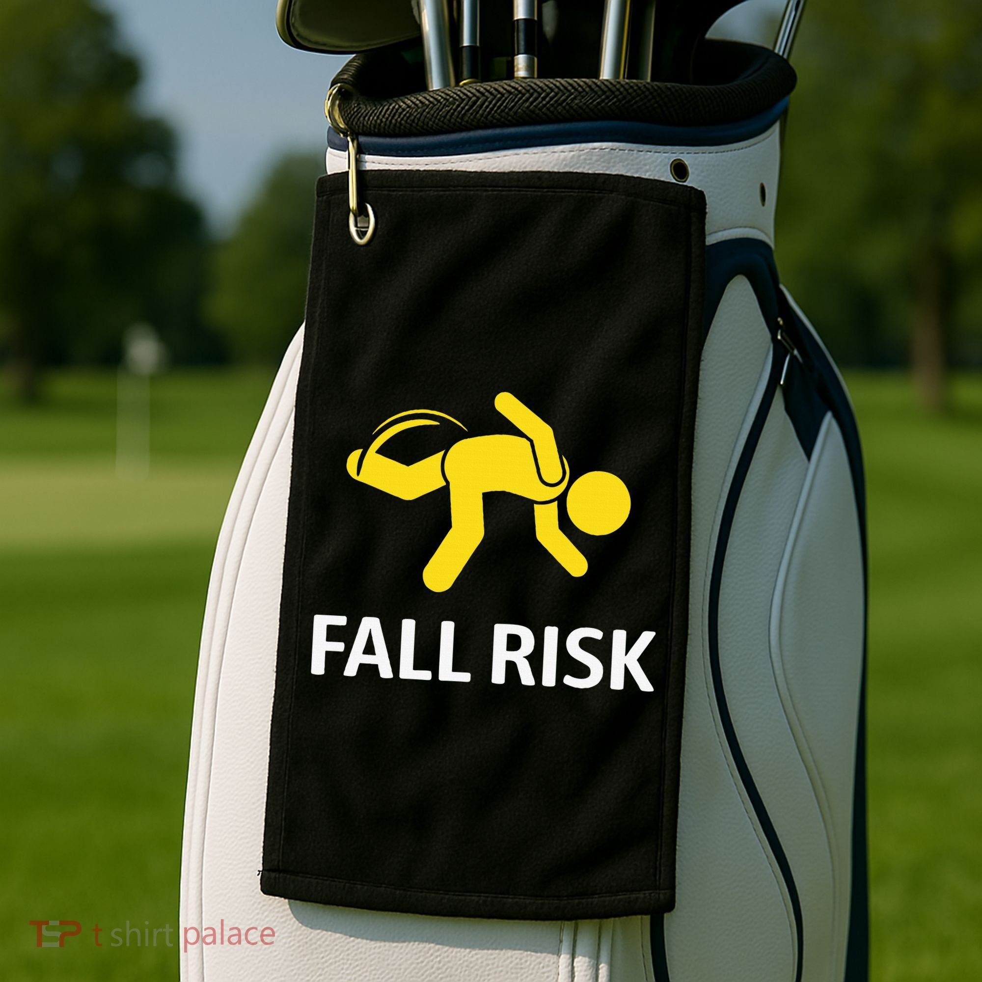 Fall Risk Balance Issues Funny Fall Risk Golf Towel