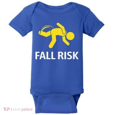 Fall Risk Balance Issues Funny Fall Risk Baby Bodysuit