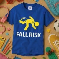Fall Risk Balance Issues Funny Fall Risk Kids T-Shirt thumb 3