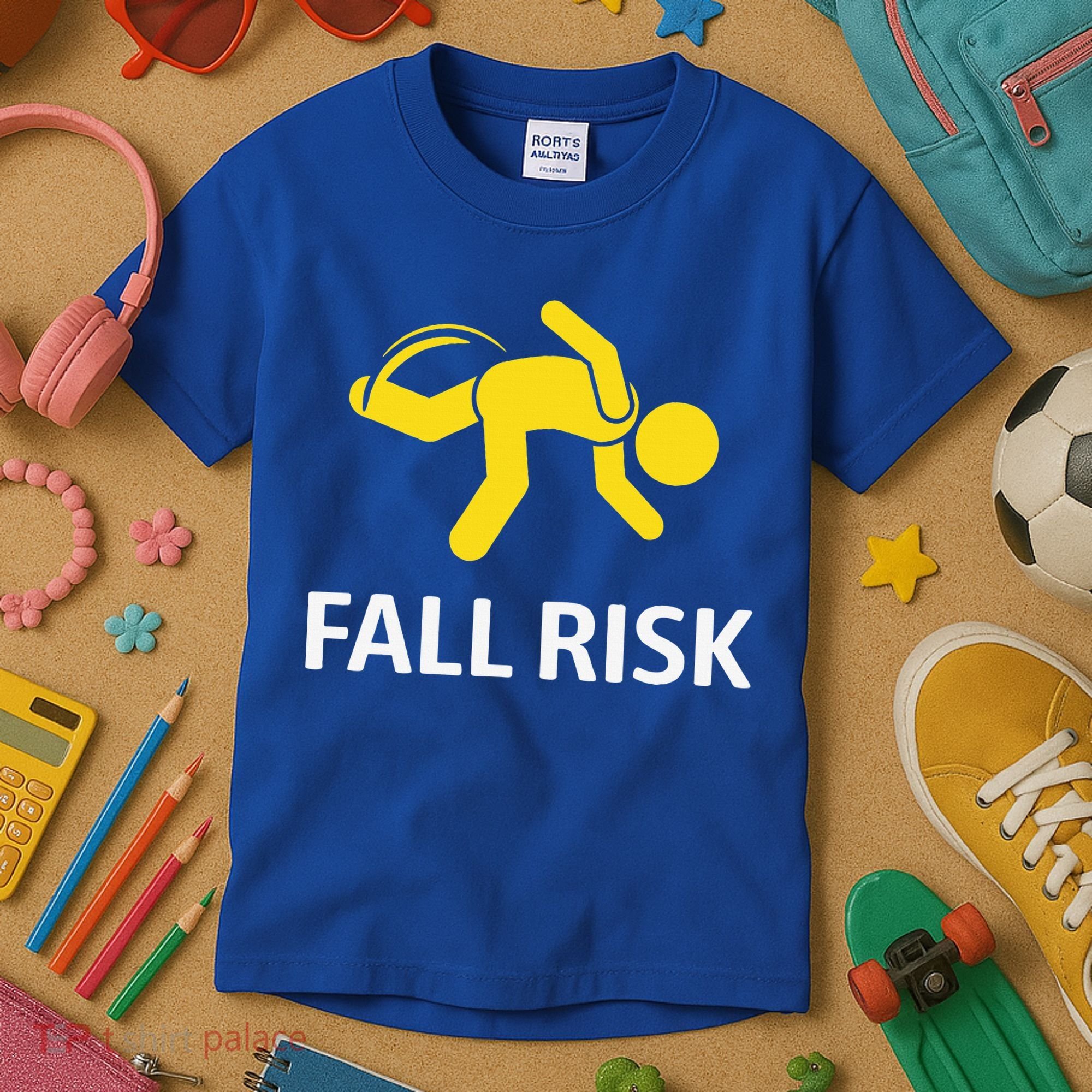 Fall Risk Balance Issues Funny Fall Risk Kids T-Shirt