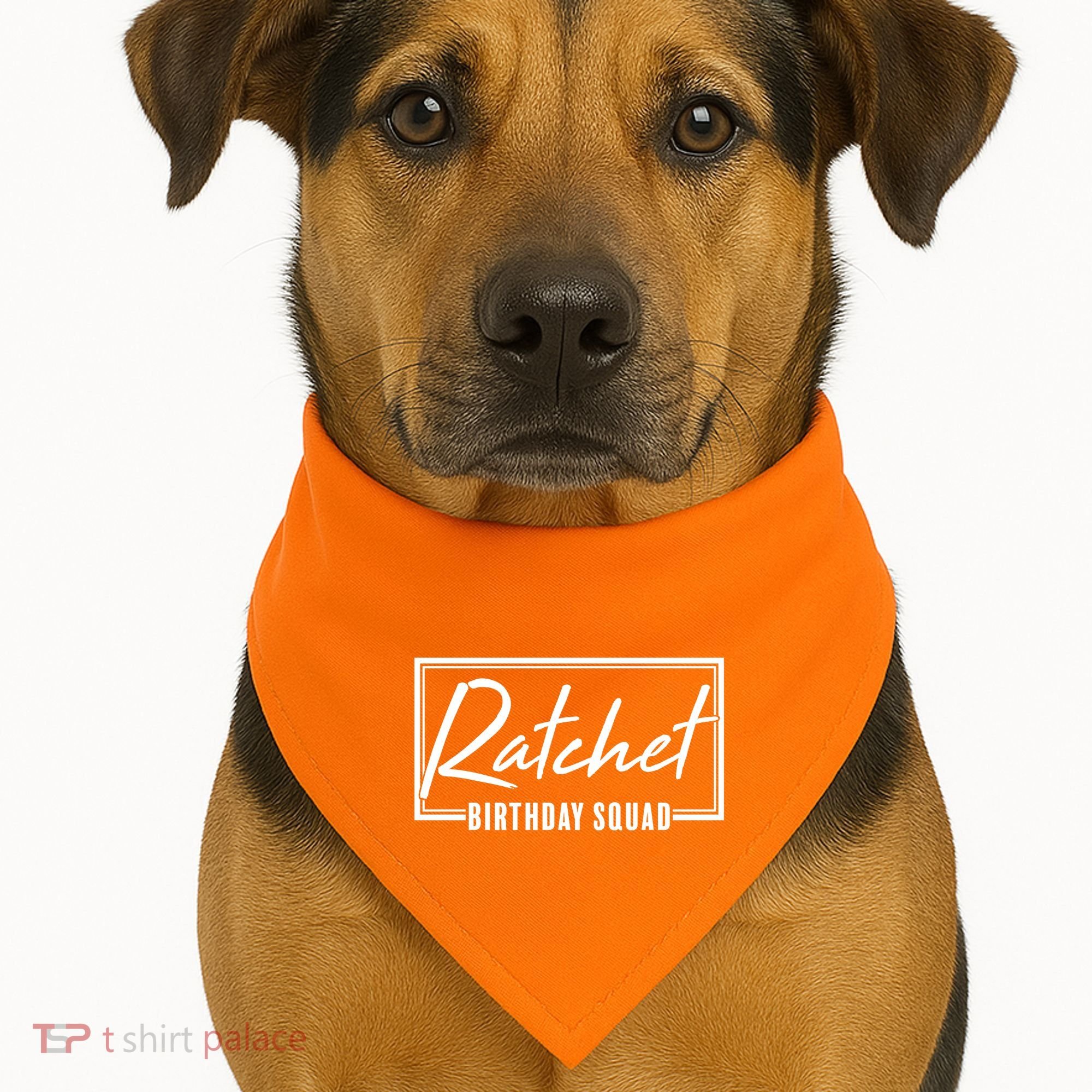 Funny Ratchet Birthday Squad Matching Group Shirts USA-Made Doggie Bandana