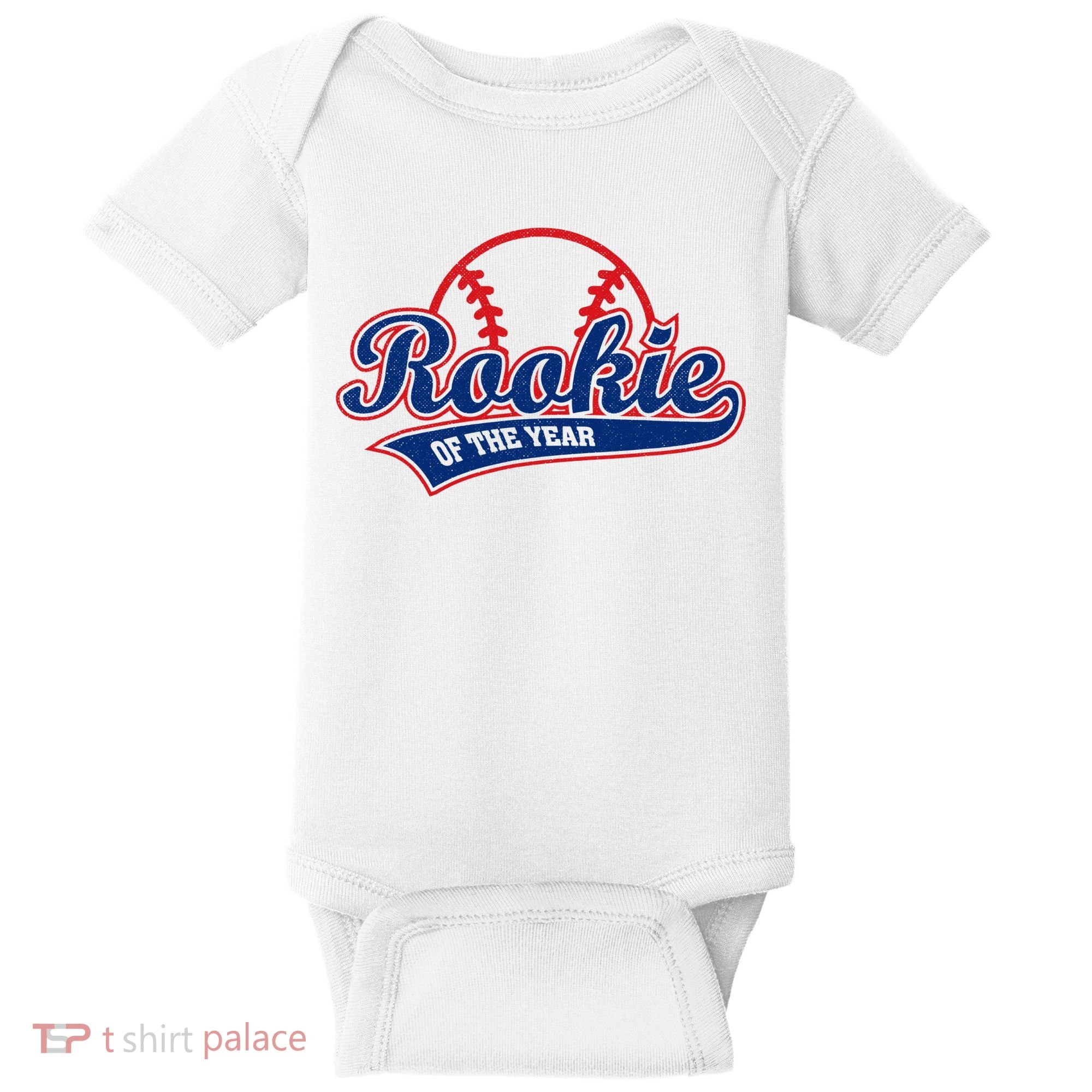 Funny Retro Baseball Rookie of the Year Baby Bodysuit