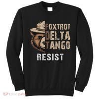 Funny Resist Bear Foxtrots Delta Tangos Funny Resist Bear Sweatshirt thumb 0