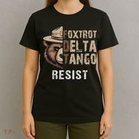 Funny Resist Bear Foxtrots Delta Tangos Funny Resist Bear T-Shirt thumb 4